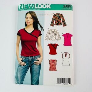 New Look Sewing Pattern 6405 Uncut Tops Size A 8-18